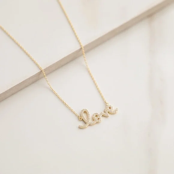 Love Crystal Necklace | 14k Gold Plated - Picture 5 of 8